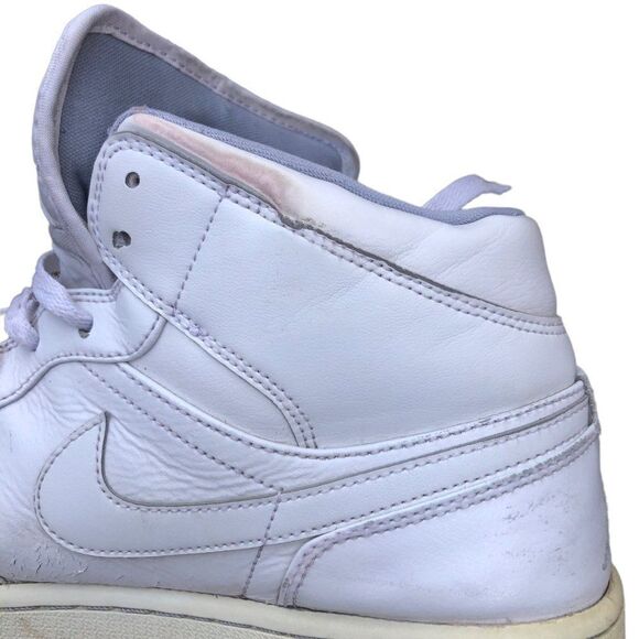 2016 Nike Air Jordan 1 Mid White Wolf Grey Size 13 - Picture 8 of 14